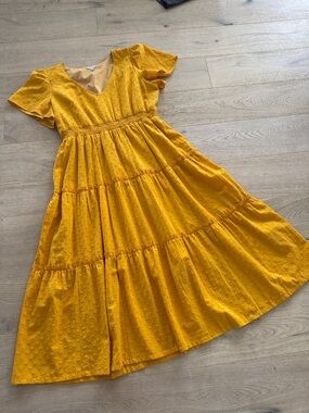 chinese dress ladies Provence Bloom Tiered Midi Dress Floral Blue